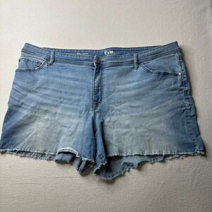 EVRI Womens Blue Jean Shorts 24W Short Summer‎ Comfy Vacation